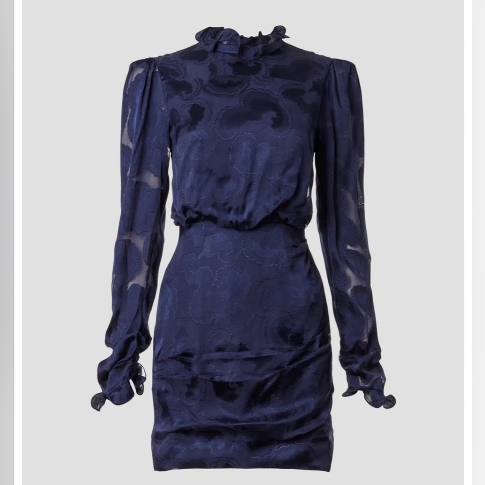 Saloni Rina B Dress in Navy
